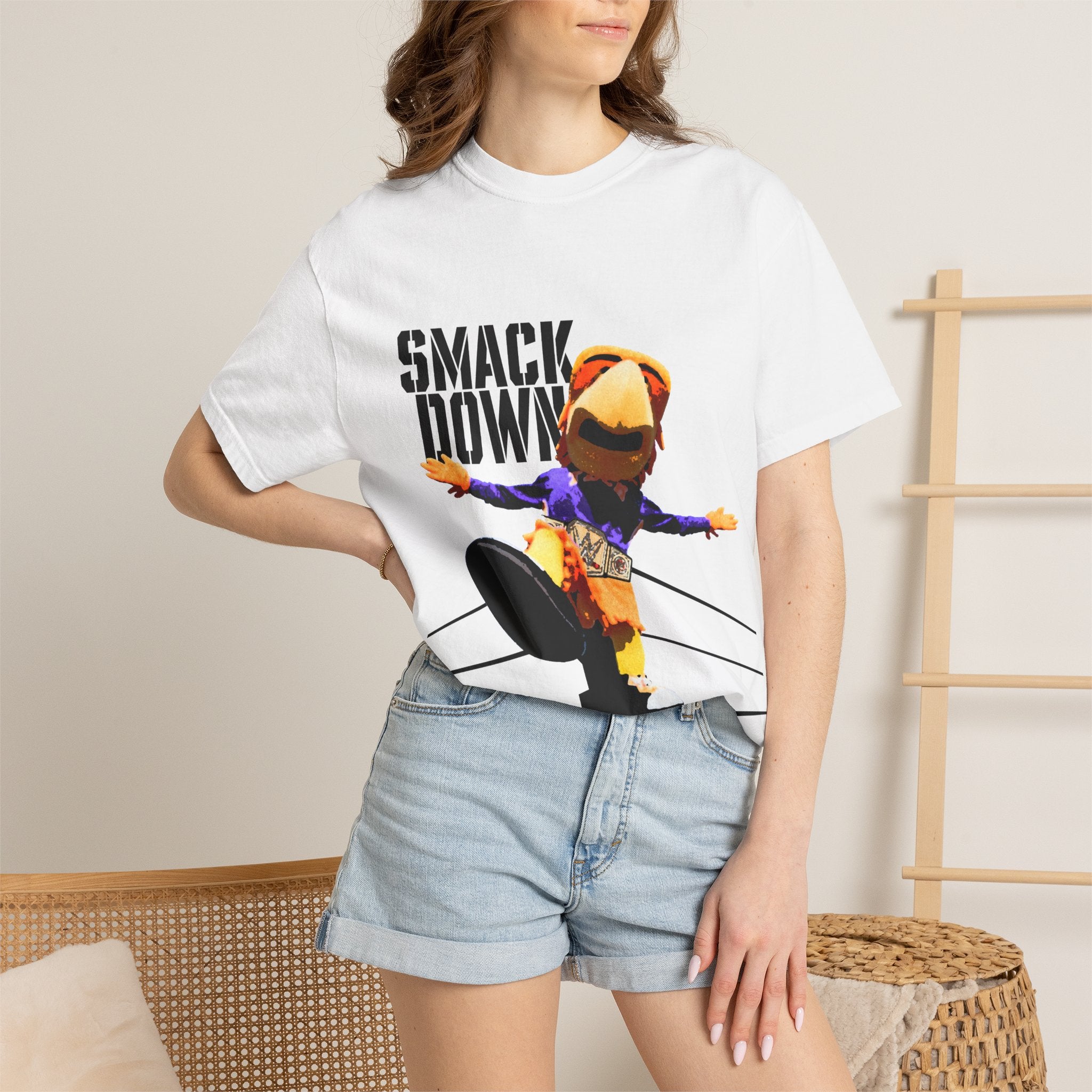 Wrestling Smackdown T-Shirt – Retro Mascot Ring Drop Graphic Tee