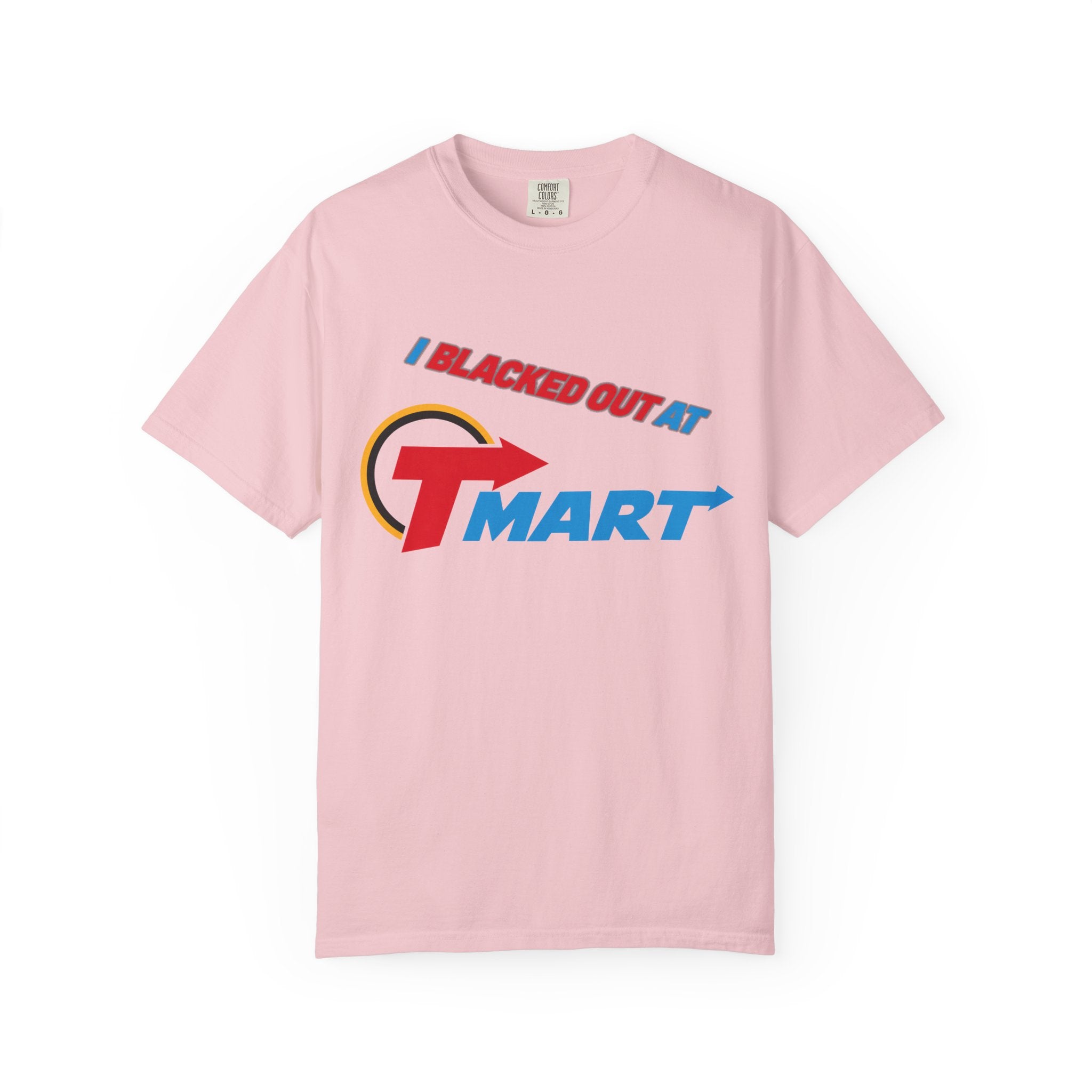 T-Shirt — "Blacked Out at T-Mart" Retro Logo Graphic Tee