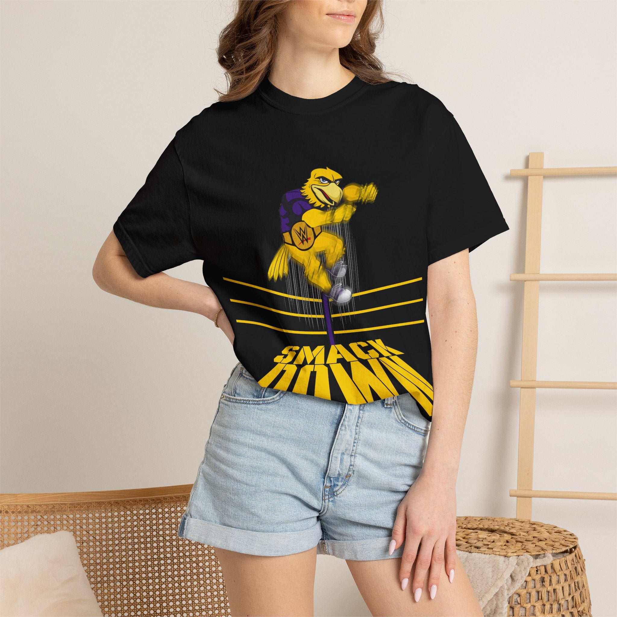 Wrestling Smackdown Logo T-Shirt — Bold Ring Graphic Tee